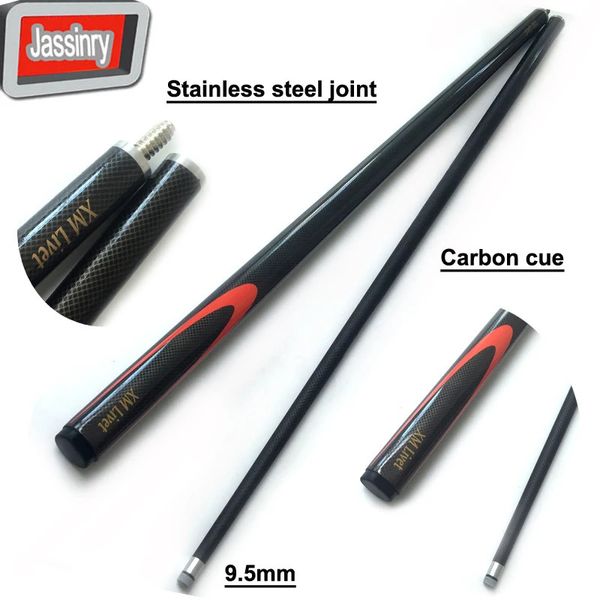 Billardqueues, 95 mm, schwarze Carbon-Snooker-Queues, 12 geteilte Edelstahlverbindungen, Pool-Billard-Queue-Sticks, Zubehör 231208