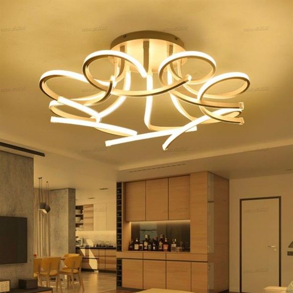 Novo design acrílico lótus led luzes de teto para sala estudo quarto lampe plafond avize lâmpada teto interior llfa336y