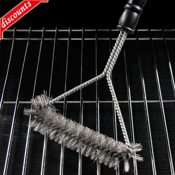 Upgrade Neue Barbecue Grill BBQ Pinsel Sauber Werkzeug Grill Zubehör Edelstahl Borsten Antihaft-Reinigungsbürsten Grill Zubehör