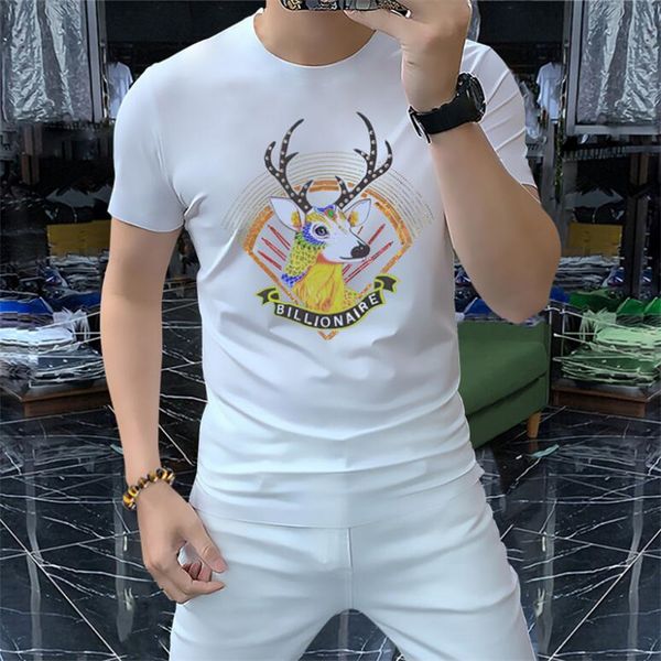 2023 nuova estate Mens Designer T Shirt Casual Uomo Donna Tees con lettere Hot Diamond Sika Deer maniche corte Top Sell Luxury Men Hip Hop vestiti Taglia M-4XL