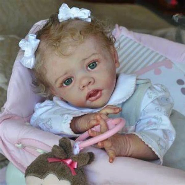 Bonecas 20 polegadas Reborn Doll Kit Ella Rare Limited Edition Soft Vinyl Unpainted Kit de boneca desmontada com corpo e olhos Kit Bebe Reborn 231208