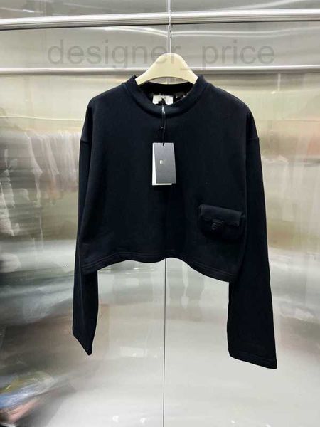 Damen Hoodies Sweatshirts Designer Sommer New Commuter Style Temperament Altersreduzierung Double F Hardware 3D Pocket Bag Rundhalspullover