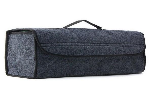 Gri büyük anti -slip araba bagaj depolama organizatörü vaka çantası Holder5252990