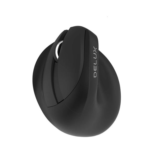 Ratos Delux M618ZD Mão Esquerda BT Mouse Sem Fio Ergonômico Óptico Recarregável Ratos Para Computador 231208