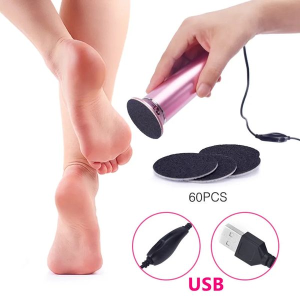 Lime per strumenti elettrici per pedicure per la cura dei piedi Rimozione del callo Cavo USB File per segare per i piedi Buccia della pelle morta 231208