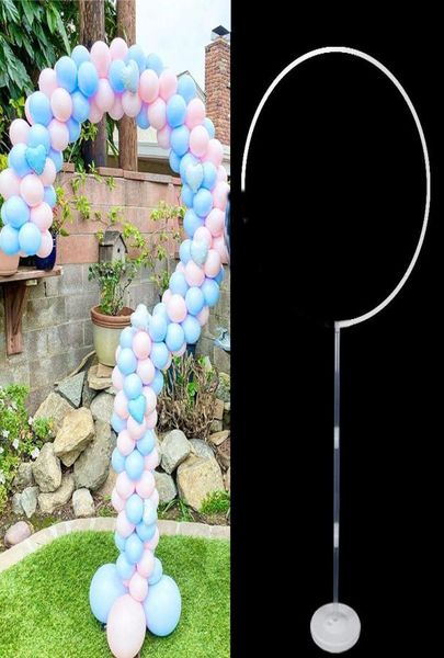 Colonna con supporto per palloncino a cerchio rotondo da 1 cm con arco Decorazione di nozze Sfondo Festa di compleanno Baby Shower6381196