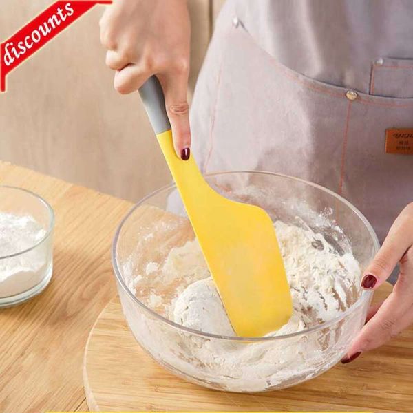 Atualizar novo 34cm bolo creme espátula antiaderente omelete espátula turner raspador de manteiga farinha mistura ferramenta de cozimento resistente ao calor raspador de pastelaria