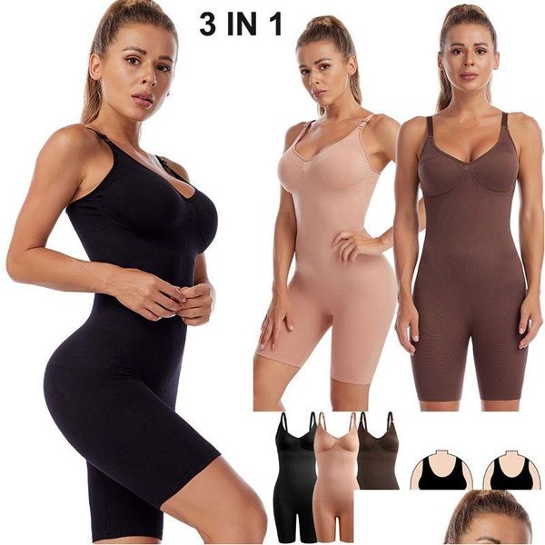 Taille Tummy Shaper Femmes Shapewear Corset Body FL Body Trainer Control Y Butt Lifter Hanches Push Up Cuisse Plus Mince Abdomen Drop Deliv Otfzc