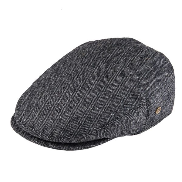 Berretti VOBOOM Berretto piatto in tweed di lana a spina di pesce Berretto da ragazzo Uomo Donna Classico Cappello da tassista Berretto per uomo Golf Caccia Cappelli di edera 231208