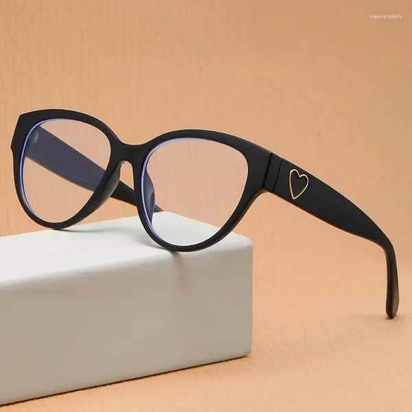 Sonnenbrillenrahmen Mode Kunststoff Übergroße Cat Eye Brillengestell Klare Linse Vintage Retro Brillen Brillen Optische Brillen