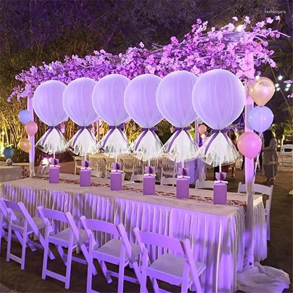 Decorazione per feste Tutù Palloncini in tulle Set da 6 pezzi Centrotavola per matrimonio Compleanno Dessert Decorazioni da tavolo Colonna Palloncino Decorazione per layout di scena