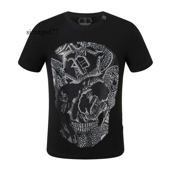 PP Philipps Designer Tiger T-Shirt Herren Plain Phillip Diamond Skull Pleins Designer Designer T-Shirt Phillip Plain Herren Kurzarm Dollar Bear Marke 607