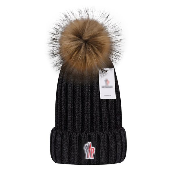 Classico berretto lavorato a maglia da donna firmato Beanie cap da uomo invernale in lana da sci all'aperto