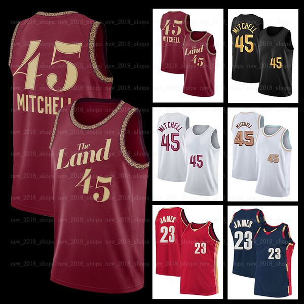 Donovan Mitchell 45 Clevelands Cavalier Basketball-Trikots Evan Mobley 4 2024 Trikot