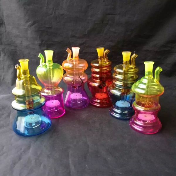 GRADIADO ACRYLIC GIGHAHS, tubo de água de vidro Tubos de fumantes de gangues de vidro de vidro Bongas de óleo Balqueiro de água Platas de óleo fumando com conta -gotas