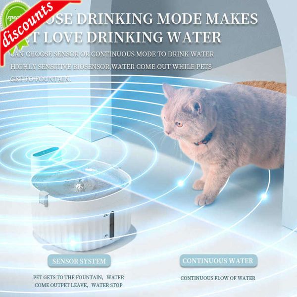 Модернизированный интеллектуальный инфракрасный датчик для домашних животных, диспенсер с батарейным питанием, фонтан для воды для кошек, автоматический фильтр, поилка из нержавеющей стали, PetSupply