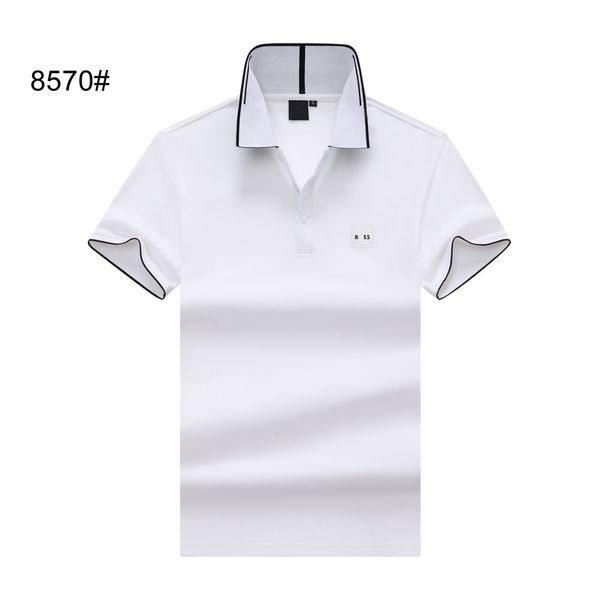 мужская классическая рубашка поло боссы поло дизайнерские рубашки поло с вышитым логотипом женские мужские футболки с короткими рукавами топ Одежда оптовиков размер M-XXXL