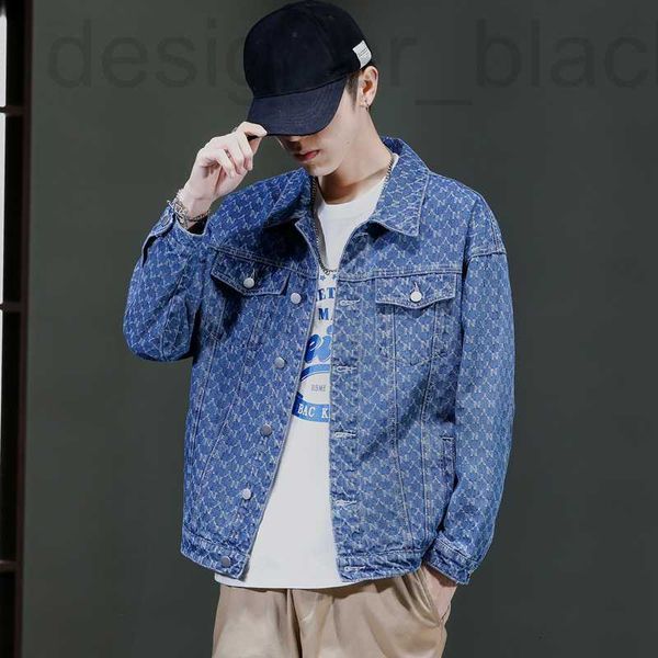 Мужские повседневные рубашки, дизайнерские джинсы, осенне-зимняя куртка, новый продукт, джинсовое пальто с длинным рукавом, сделано в Китае, Tiktok Net Red Same NY Embroidery HIWB