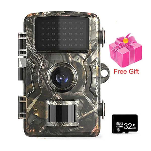 Охотничьи камеры 1636MP 1080P Wildlife Trail Game Camera Активация движения Безопасность IP66 16GB32GB TF Card Reconnaissance 231208