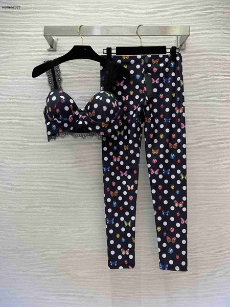 Marke Frauen Trainingsanzug Designer Kleidung Damen Sommer Yoga Set Mode Polka Dot Tierdruck Mädchen Hosenträger Tops Freizeit Damen Leggings Dez. 09