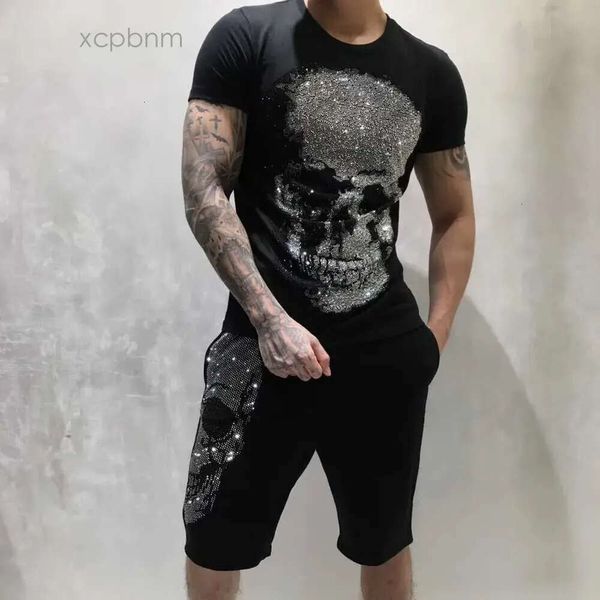 Designer Designer Rock Pleins Phillip Estilo Verão Homens Pp Philipps Plain T-shirt Designer Homens Camisa Diamante Crânio Marca Roupas Moda Camisas T-shirt Hi s