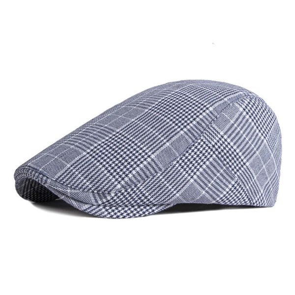 Berets Frühling Mode Plaid Berets Hut Farbe sboy Caps Gatsby Hüte Fahren Cabbie Cap Sommer y Blinder für Männer Frauen 231208