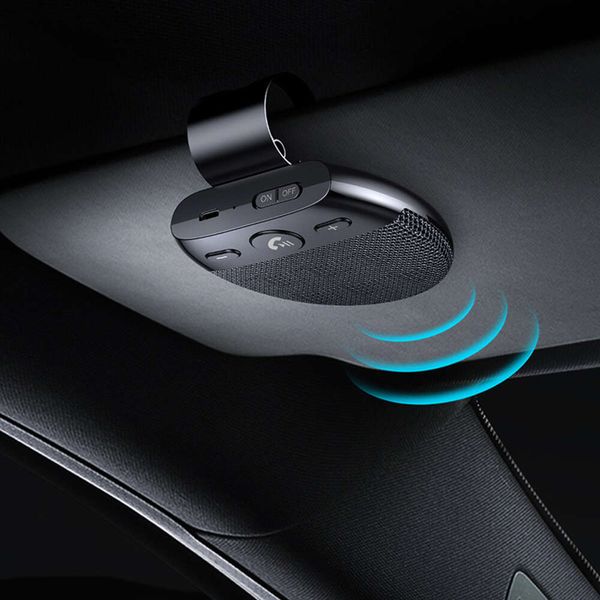 Nuovi altoparlanti per auto senza fili Bluetooth V5.0 Kit vivavoce per auto Vivavoce Bluetooth vivavoce Lettore musicale con visiera parasole con microfono