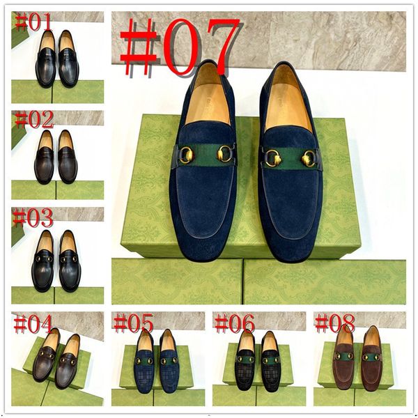 27Modelo Luxo Designer Vestido Sapatos Masculinos Couro Genuíno Italiano Wingtip Oxfords Monk Strap Buckle Brogue Business Wedding Formal Shoes para Homens