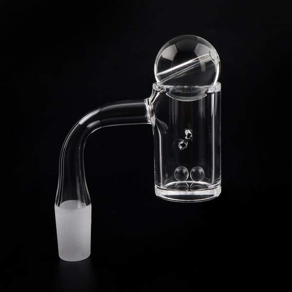 Fumar Quartz Banger Beveled Edge Auto Spinner com 25mm ODGlass Bubble Carb Cap Mármore Pérolas Bolas 10mm 14mm 18mm Pregos Femininos Masculinos para Bongos de Água Dab Rigs