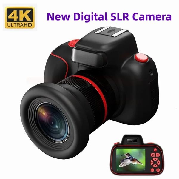 Mini DV 4K Mini doppia fotocamera HD Pixel DSLR Cam 2,4 pollici Videocamera digitale di bellezza Visione notturna Video esterno Po Pography Toy Camera 231208
