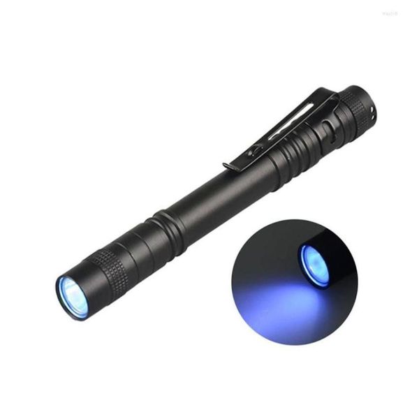 Lanternas Tochas 1 Pc 3W Mini Uv 365Nm Traviolet Blacklight Tocha Pet Detector de Urina À Prova D 'Água Verificando Moeda 7491322 Drop Delive Dhkib