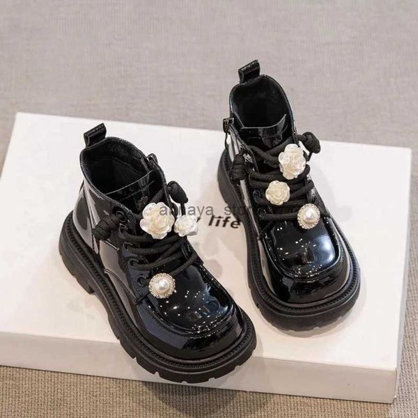 Stiefel Baby Boot Baby Mädchen Boot Schwarz 2023 Winter Schuh für Mädchen Kurzer Stiefel Prinzessin Schuh für Kind Mädchen Zapatos NiaL231209