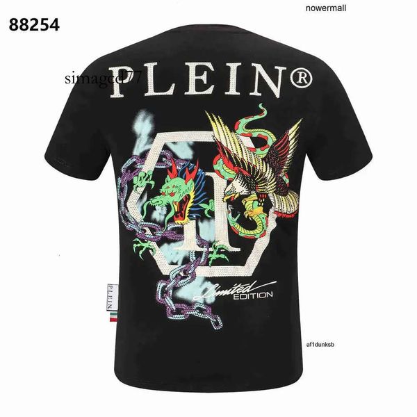 Pp Casual designer Hip ROUND Plein Philipps Designer Uomo Phillip Plain T-shirt Pleins Philipps PIETRE di alta qualità Uomo COLLO Streetwear T-SHIRT SS GOT 881