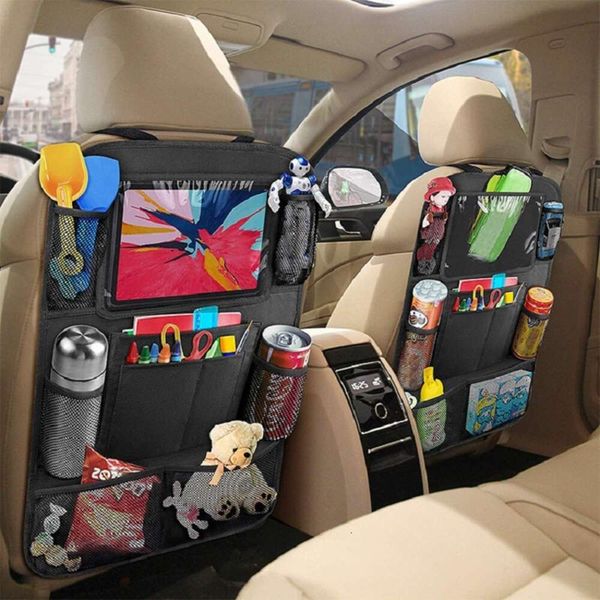 Nuovo organizer per sedile posteriore per auto con supporto per tablet touch screen Tasche portaoggetti automatiche Copertura Protezioni per sedile posteriore per auto Accessori per auto