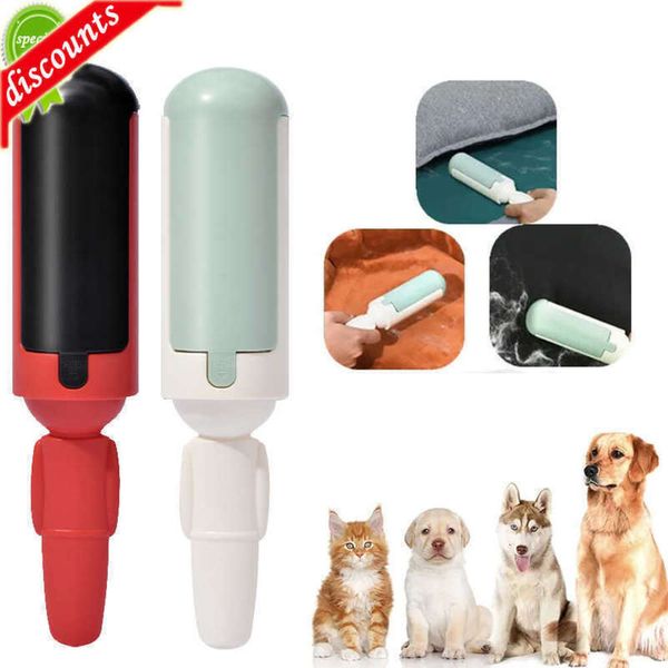 Aggiorna la rimozione dei peli di animali domestici Spazzola per capelli appiccicosa Vestiti Spazzola elettrostatica Gatto Cane Adesivo per peli di cane Rullo Detergente per divano per rimuovere i peli galleggianti