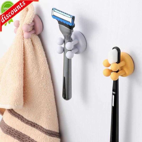 Atualizar gancho de silicone universal cozinha auto adesivo escova dentes toalha tesoura titular multiuso suporte armazenamento à prova dwaterproof água