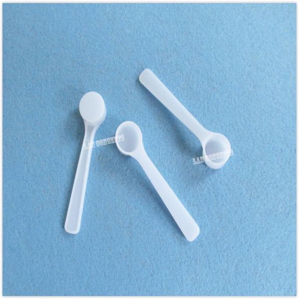 0 5g grama 1ML Colher de Plástico PP Colher Ferramenta de Medição para Leite em Pó Médico Líquido - 200pcs / lot OP1002208q