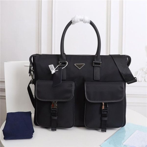 Bravatta per laptop di alta qualità da uomo Black Nylon Designer Borsa di alta qualità di grande capacità Casualmente Casual Simple Office Handbag218f