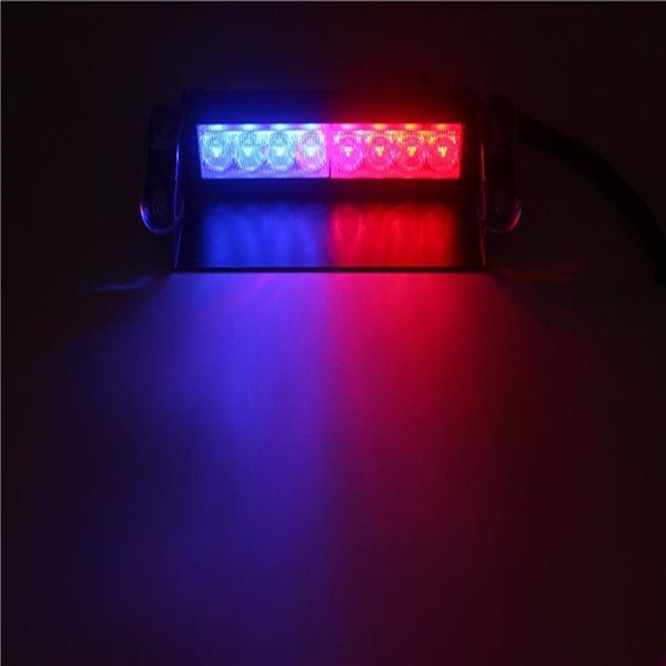 8 led pisca-pisca de emergência para caminhão e carro, viseira solar, luzes estroboscópicas de advertência, luz flash da polícia, 3 modos piscantes 12v d2 0216m