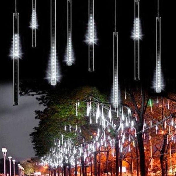 Tubo meteorico multicolore collegabile Meteore Doccia Pioggia Stringa LED Luce natalizia Festa di nozze Giardino Stringhe di Natale Luci Outdoo305d