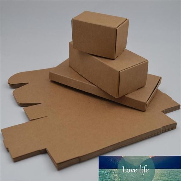 Barato Kraft embalagem de presente caixa de presente de papel de papelão pequena caixa de papel artesanal natural artesanal caixa de papel kraft caixa de embalagem box298U