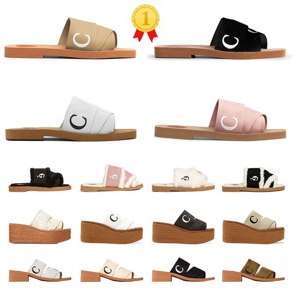 Chloe Designer Slippers Sliders Slides Sandals Famous Designer Women Woody Tory Burch Flat Mule The Maison【Code ：L】Signature Adorns Slip-On Makes Flat Essentia