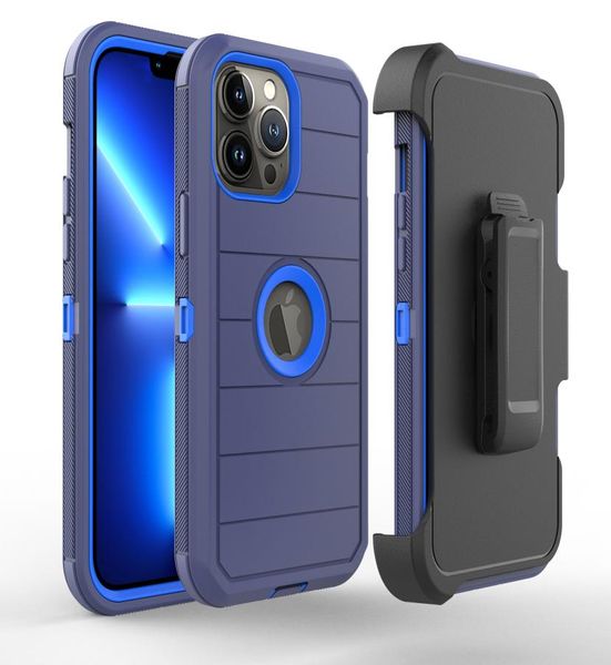 Handyhüllen für iPhone 14 13 12 11 PLUS X XR XS 8 7 6 mit neuem Defender Holster Gürtelclip Kickstand Heavy Duty Protective Builtin8772041