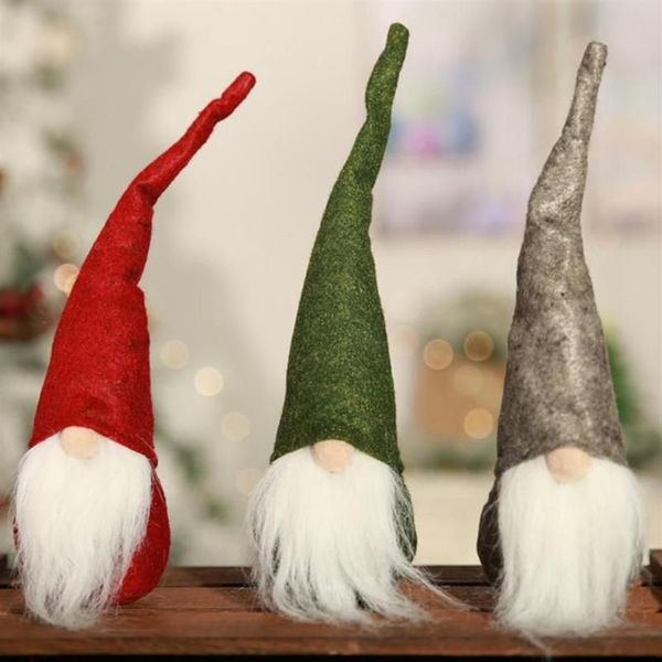 Christman Noel Baba Bebeği İskandinav Gnome Peluş Doğum Günü hediyesi Ev Partisi Noel Süsleri Tatil Masa Dekor211i