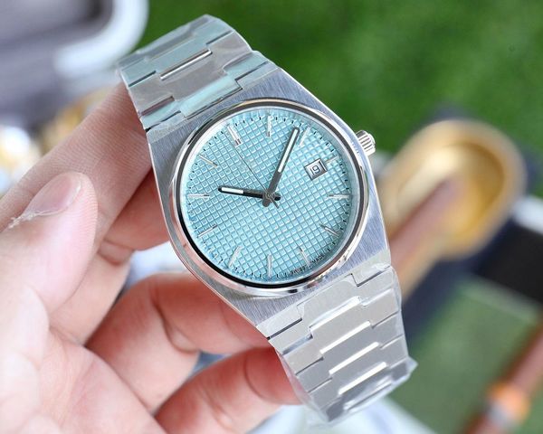 orologio da uomo di alta qualità tiss T137 PRX Powermatic 80 diametro 40mm acciaio integrato orologi meccanici automatici di lusso indietro Orologi da polso in oro montre Mint Green