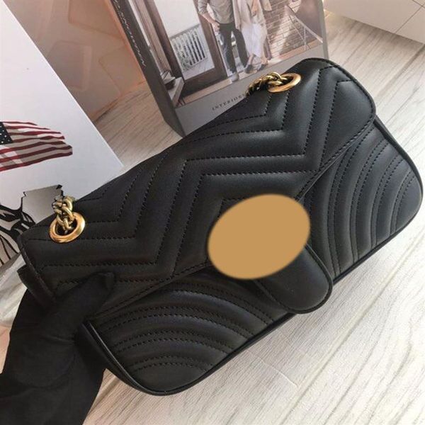 4 Cores Mulheres Bolsas de ombro famosas Cadeia Bolsa de Moda Crossbody Fashion Bolsa de couro feminino Bolsa de bolsa feminina 26cm234r