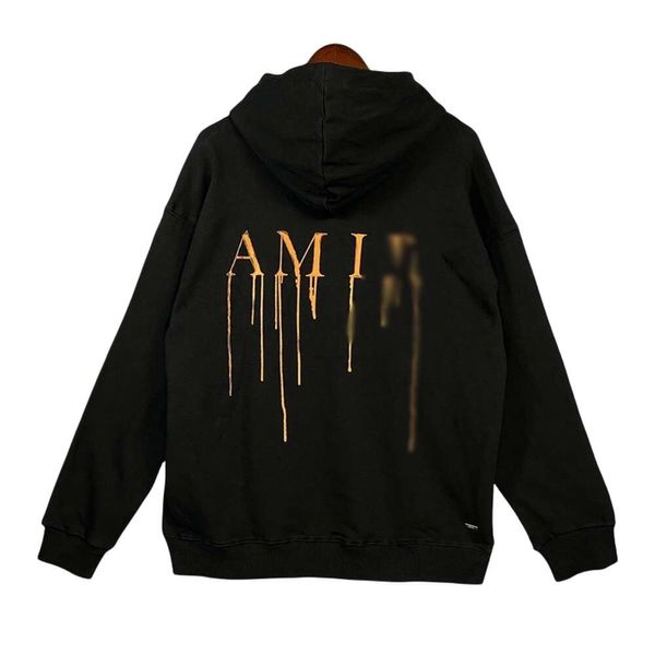 Amireshoodie Designer Hoodie Top Quality Mulheres Hoodies Moletons Início Outono Suéter Com Capuz Tendência Personalizado Pintado à Mão Amantes de Loop de Fluxo