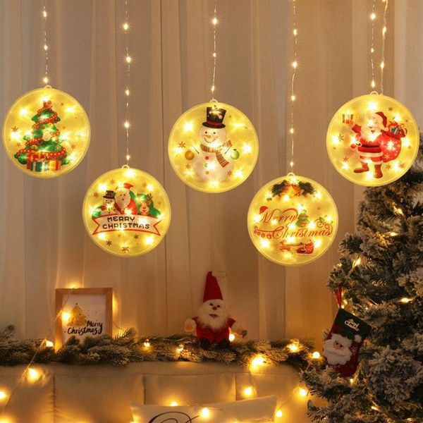 2021 Weihnachten LED dekorative Laterne Stern Licht für Home Raumaufteilung Ornamente Weihnachtsbaum Weihnachtsmann Nachtlicht Weihnachten Pendan242k