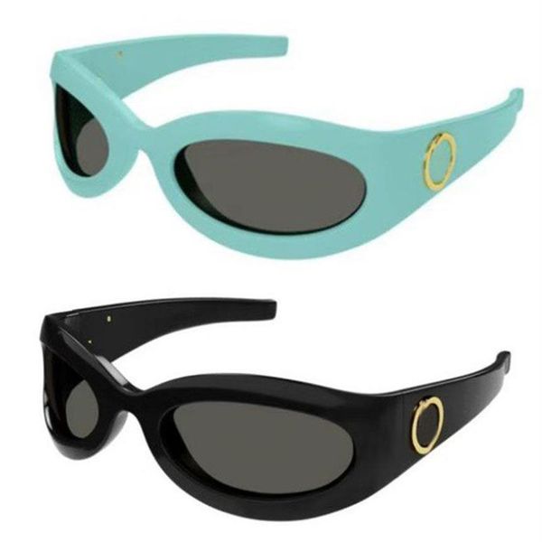 Tasarımcı Erkekler ve Kadın Yuvarlak Güneş Gözlüğü 1247 UV Koruma Moda Geri Yükleme İlk Oval Tam Çerçeve Gözlükleri Rastgele Kutu GG1247S286P