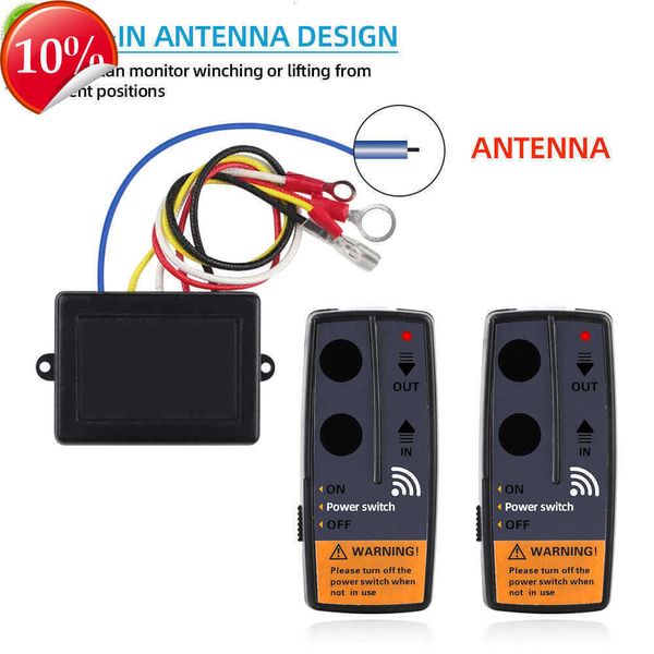 Nuovo 2 pezzi per auto tenuto in mano senza fili verricelli telecomandi kit di recupero 2.4G 164FT con trasmettitore manuale per 12V 24V auto Jeep SUV